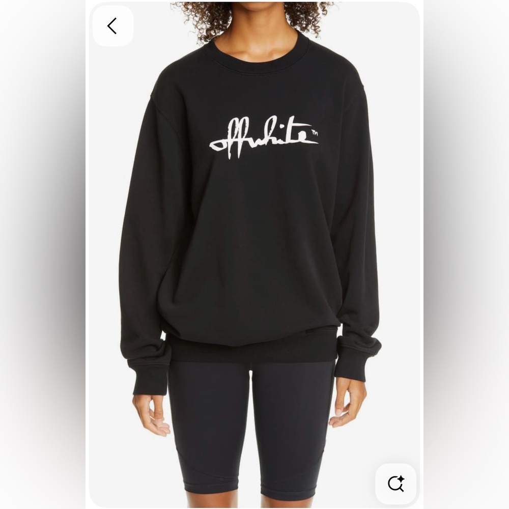 Virgil Abloh’s Off-White Script Logo Cotton Sweatshirt - size Small